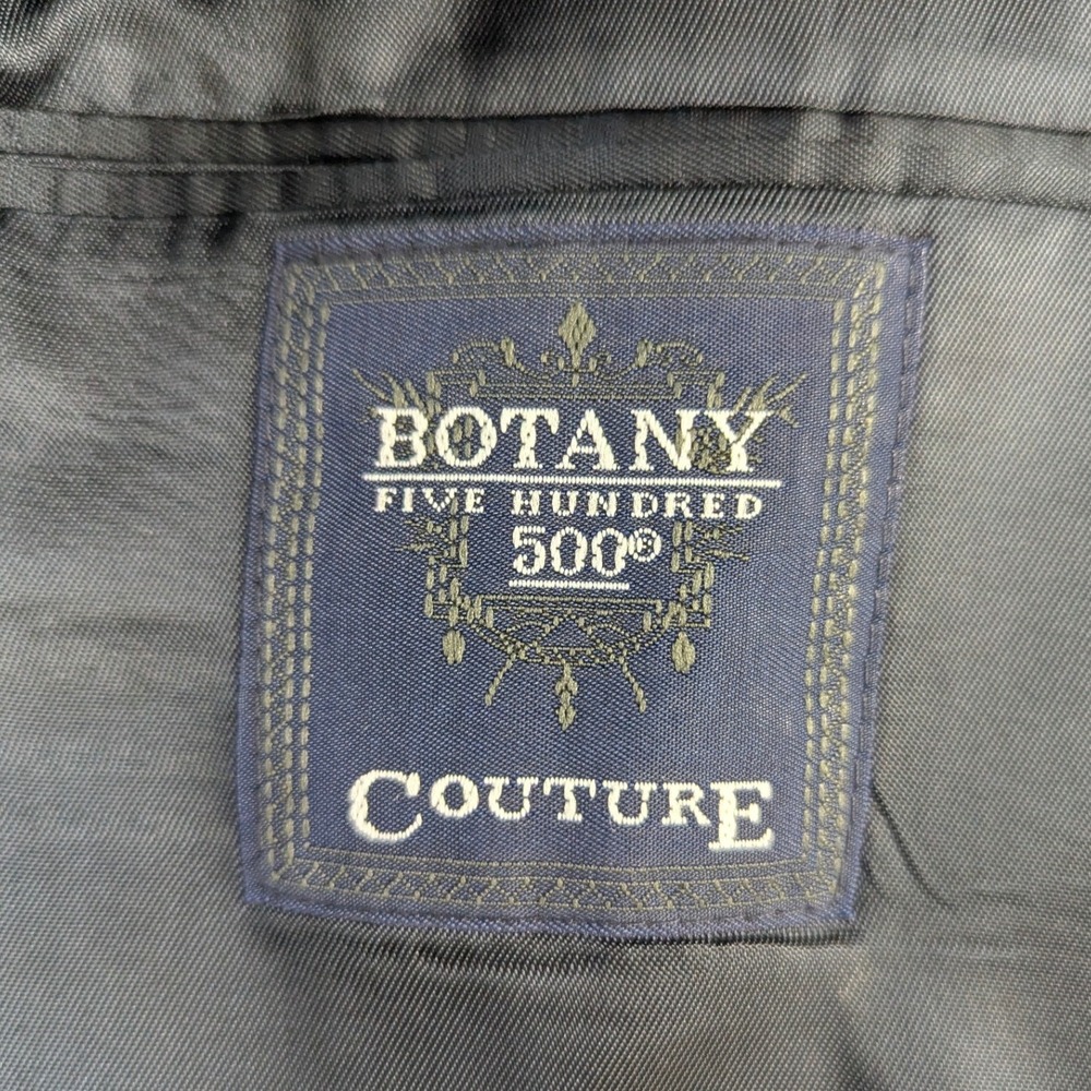 Botany 500 Couture Mens 52R Pinstripe Suit Charcoal Gray Wool Blend 2-Piece USA - Picture 4 of 15